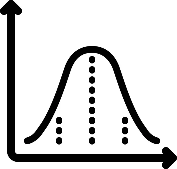 Analytics Grafiek Pictogram Omtrek Stijl — Stockvector