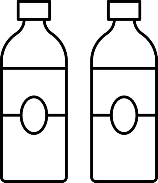 Botella Icono Bebida Plástico — Archivo Imágenes Vectoriales