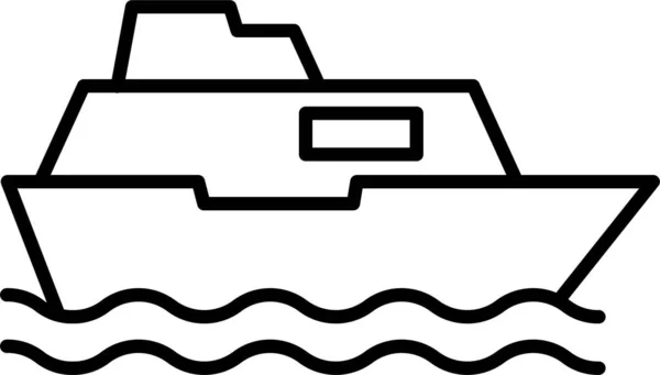 Ikon För Fartygstransport — Stock vektor