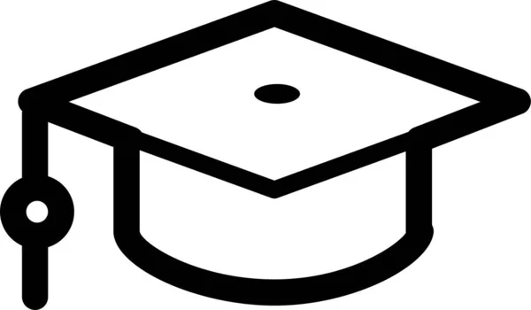 Ακαδημαϊκό Κολέγιο Εκπαίδευση Εικονίδιο Στυλ Περίγραμμα — Διανυσματικό Αρχείο