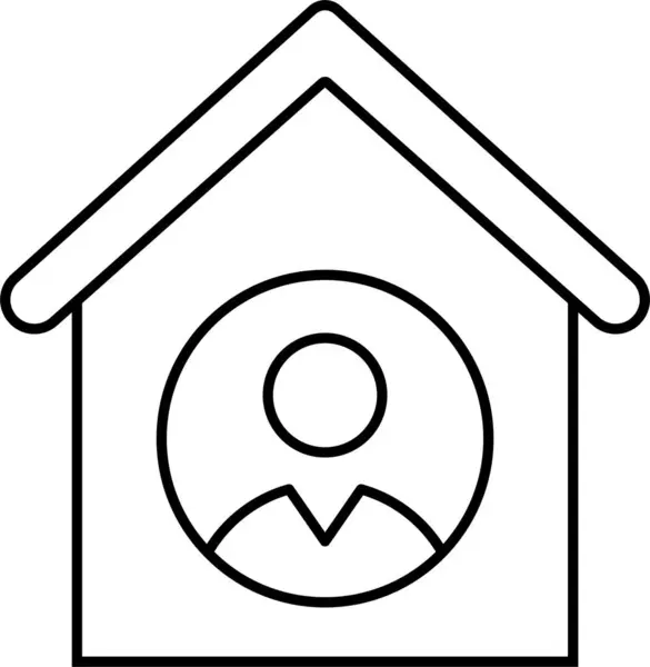 Иконка Дома Пользователя — стоковый вектор