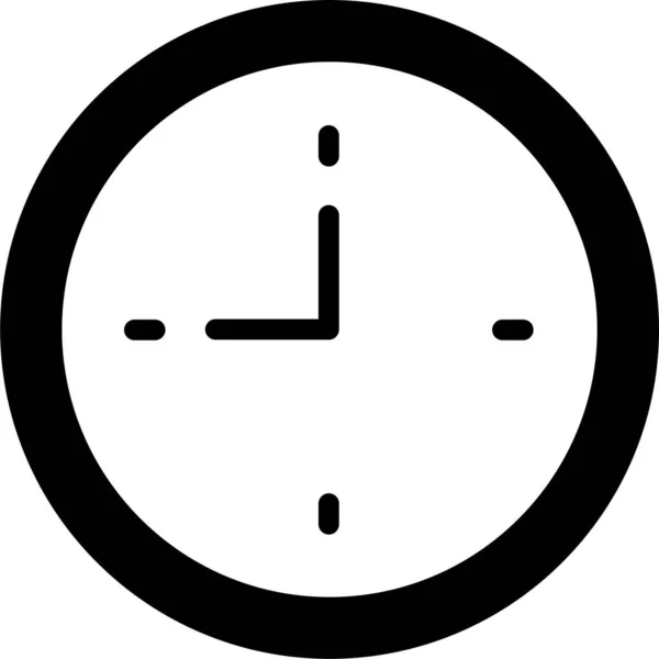 Wecker Zeitplan Symbol Solidem Stil — Stockvektor