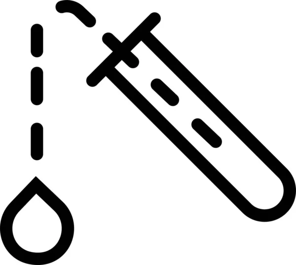 Expérience Science Test Icône Dans Style Contour — Image vectorielle