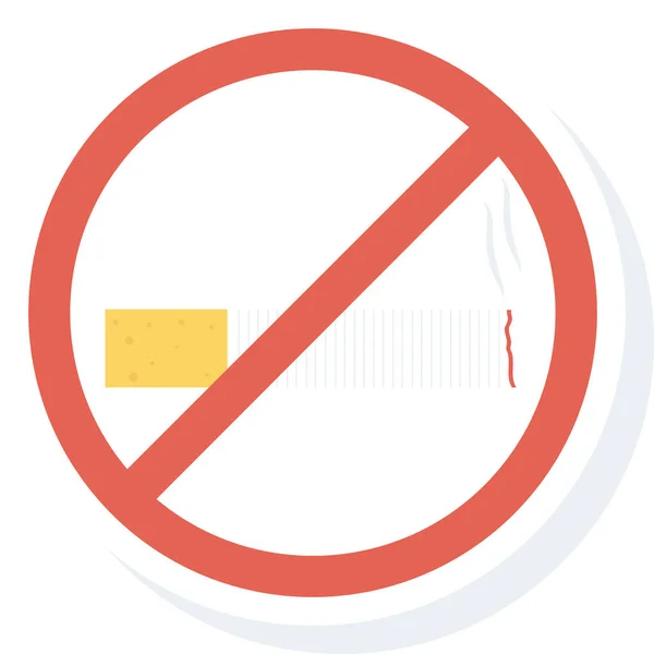 Yasak Sigara Simgesini Yasaklar — Stok Vektör