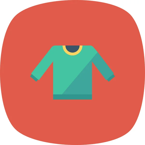 Cloth Jersey Shirt Icon Flat Style — Stock Vector