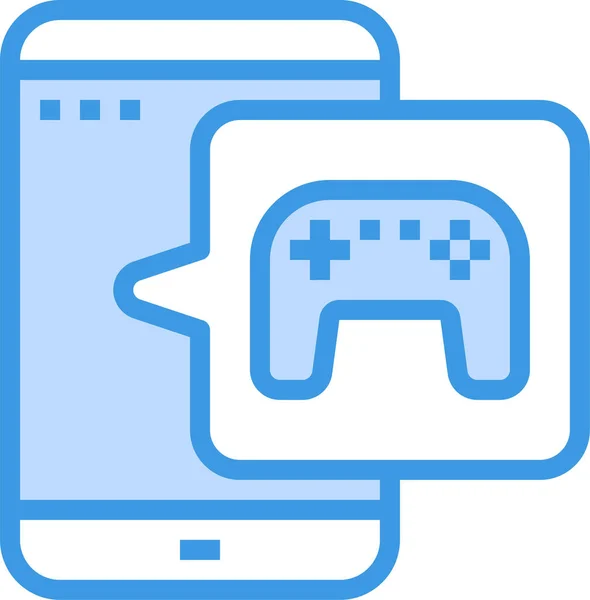 Icono Control Joystick Juego Estilo Contorno Lleno — Vector de stock