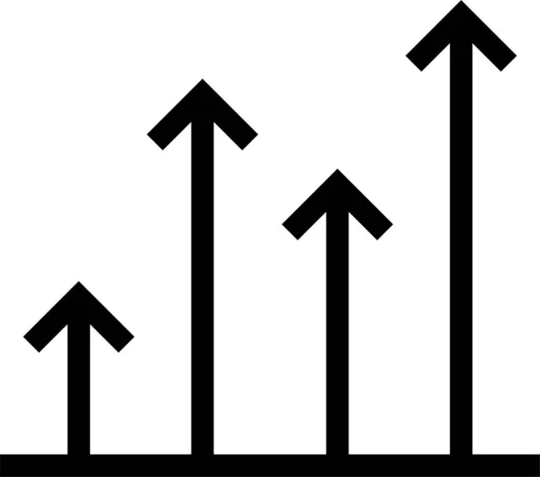 Analytics Bargraph Affärsikon Konturstil — Stock vektor