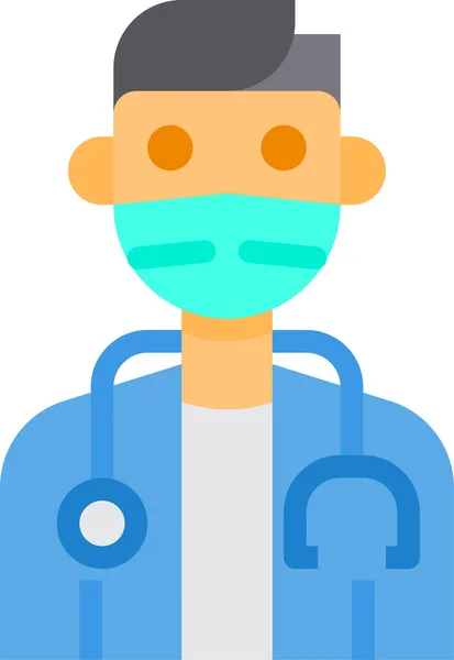 Avatar Doctor Mask Icon — Stock Vector