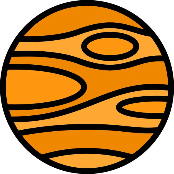 Ikona Planety Edukacyjnej Astronomii Kategorii Kosmitów — Wektor stockowy