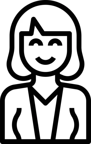 Avatar Mujer Lindo Icono — Archivo Imágenes Vectoriales