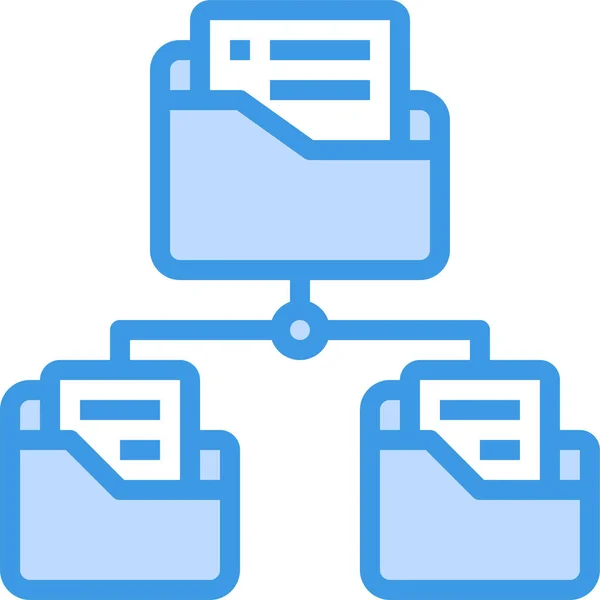 Ikona Folderu Plików Dokumentu — Wektor stockowy