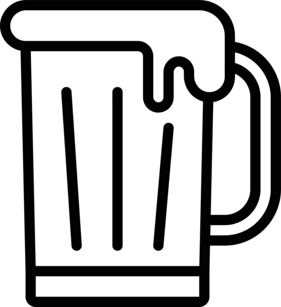Икона Алкогольного Напитка Стиле Наброска — стоковый вектор