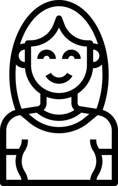 Avatar Woman Cute Icon — Stock Vector