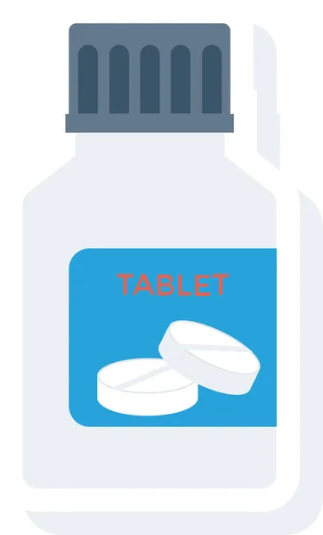 Geneesmiddel Gezondheid Pictogram Platte Stijl — Stockvector