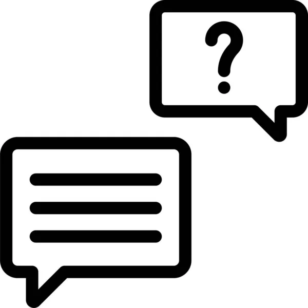 Bubble Chat Konversations Symbol Umriss Stil — Stockvektor