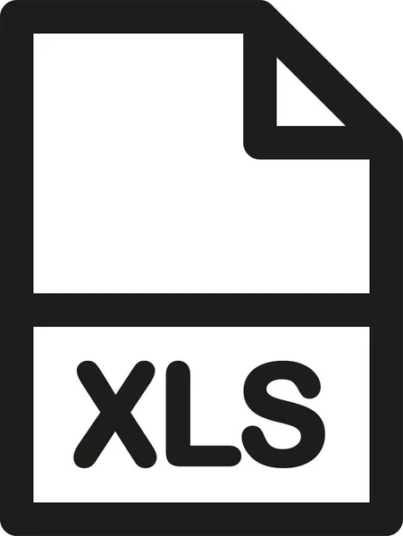 Estensione Xls Formato Icona Stile Contorno — Vettoriale Stock