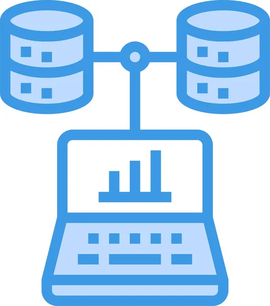 Graphique Icône Analytique Ordinateur Portable — Image vectorielle