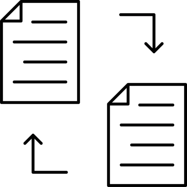 Значок Файла Обмена Документами — стоковый вектор