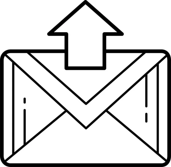 Enveloppe Export Letter Pictogram Omtrek Stijl — Stockvector
