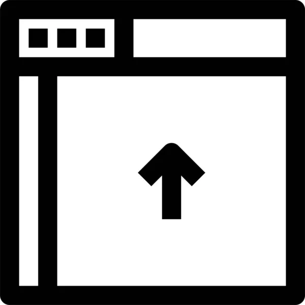 Browser Computing Interface Symbol Umrissstil — Stockvektor