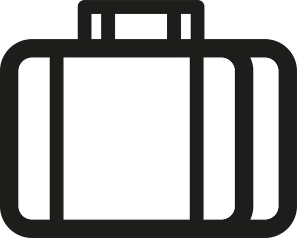 Luggage Baggage Briefcase Icon Outline Style — Stock Vector