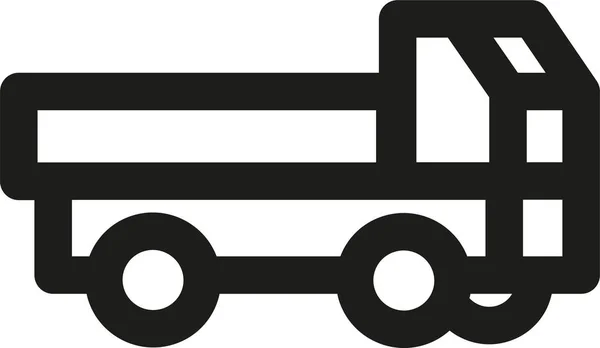 轮廓型的空卡车图标 — 图库矢量图片
