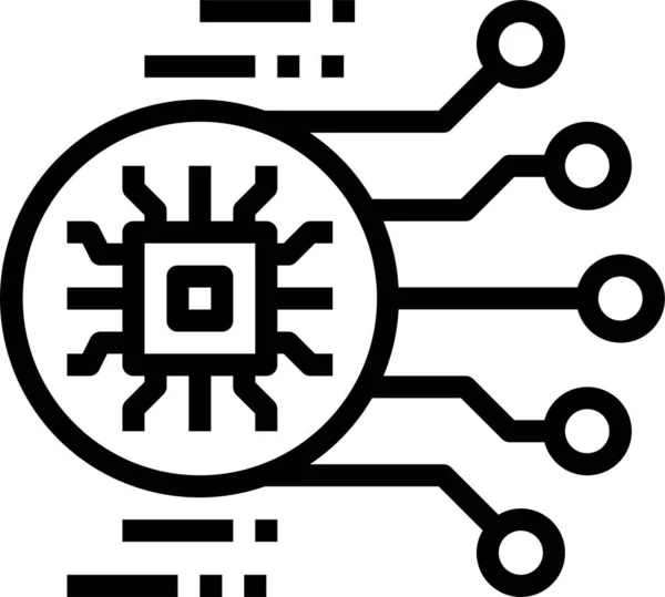 Icono Inteligencia Artificial Del Futuro — Vector de stock