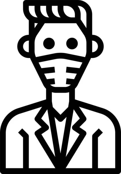 Ikona Maski Człowieka Awatara — Wektor stockowy