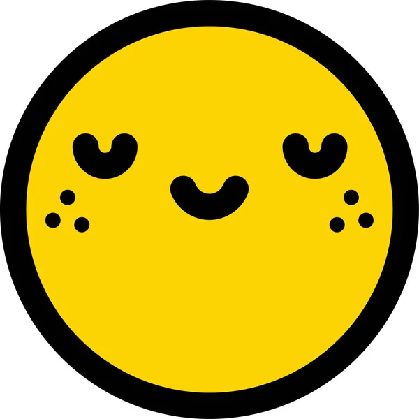Lindo Emoji Ícone Emoticon Estilo Esboço Preenchido —  Vetores de Stock