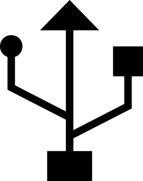 Значок Пристрою Даних Кабелю Суцільному Стилі — стоковий вектор