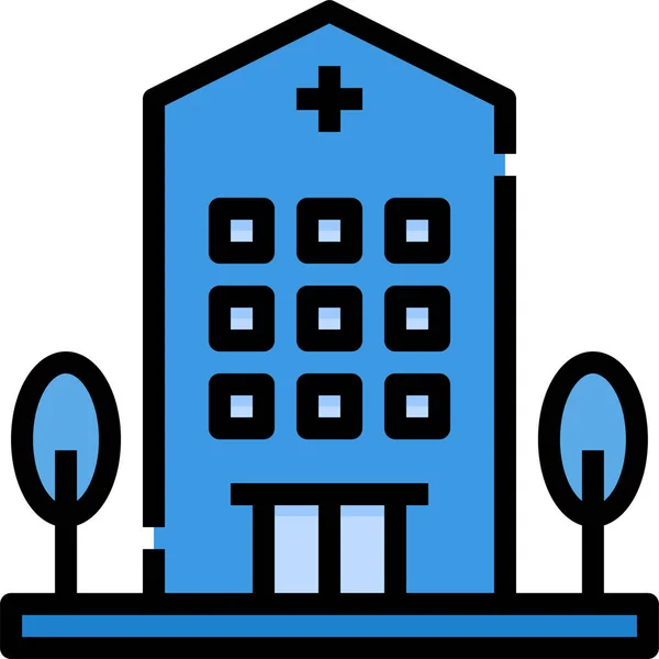 Hospital Building Clinic Icon — Stock Vector