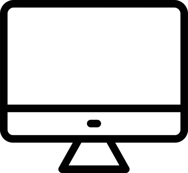 Icono Del Monitor Pantalla Del Dispositivo Estilo Esquema — Vector de stock