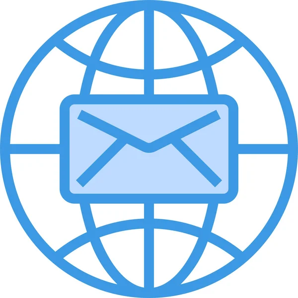 Connexion Email Enveloppe Icône Dans Style Rempli Contour — Image vectorielle