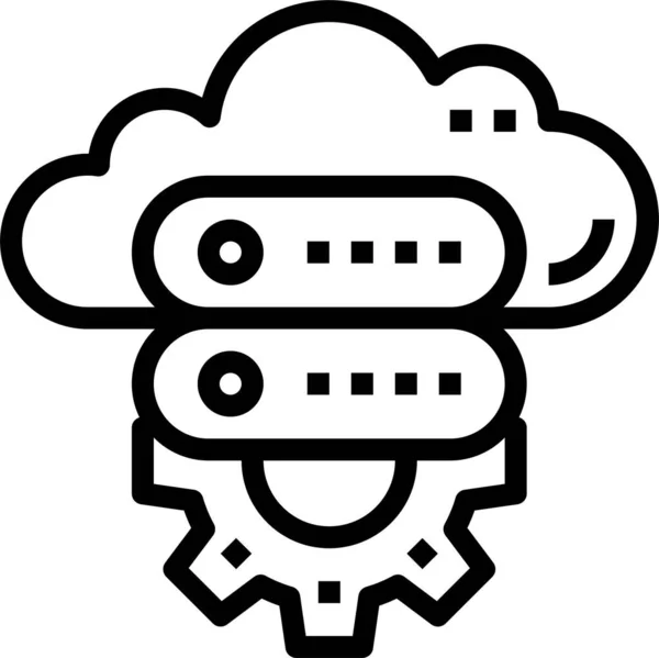 Cloud Computing Icono Datos — Archivo Imágenes Vectoriales