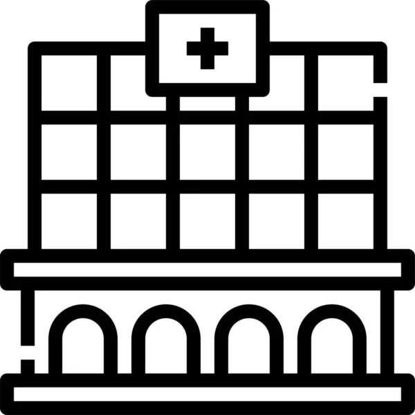 Ikona Budynku Szpitala — Wektor stockowy