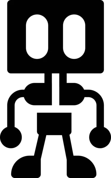 Machine Programming Robotic Icon Solid Style — Stock Vector