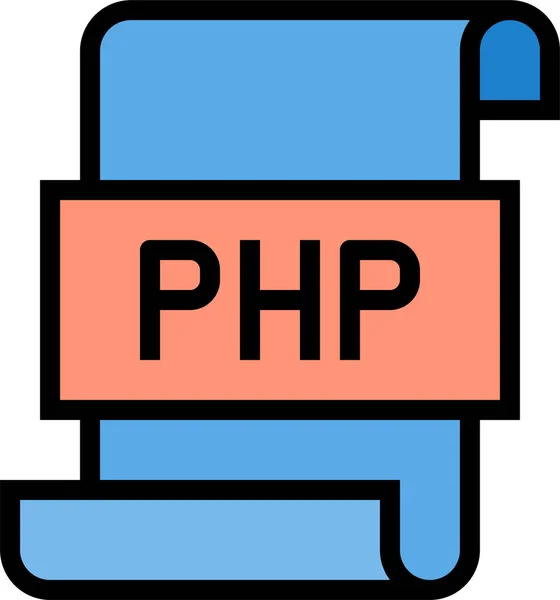 File OutlinestyleのPhpドキュメントアイコン — ストックベクタ