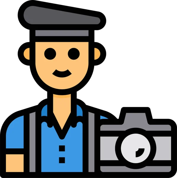 Cámara Ocupación Fotógrafo Icono — Vector de stock