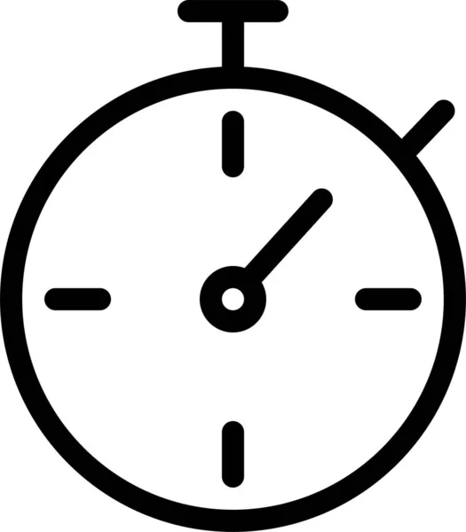 Ρολόι Προθεσμία Γρήγορο Εικονίδιο Στυλ Περίγραμμα — Διανυσματικό Αρχείο