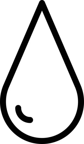 Aqua Drop Regen Symbol Umrissstil — Stockvektor