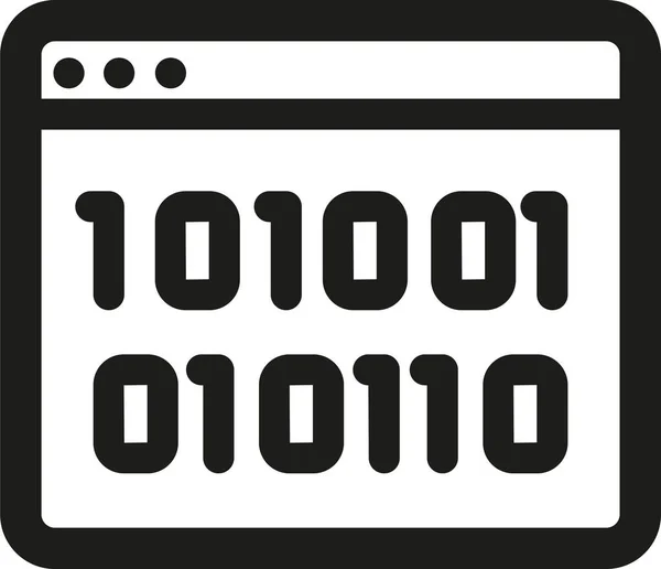 Datencode Datenbank Symbol Umrissstil — Stockvektor