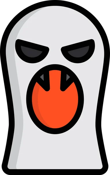 Fantasma Halloween Partido Icono Estilo Contorno Lleno — Archivo Imágenes Vectoriales