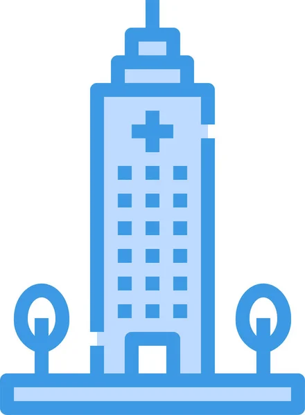 Hospital Architecture Building Icon — Stock Vector