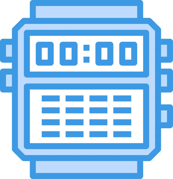 Uhr Digitales Retro Symbol Der Kategorie Elektronikgeräte Geräte — Stockvektor