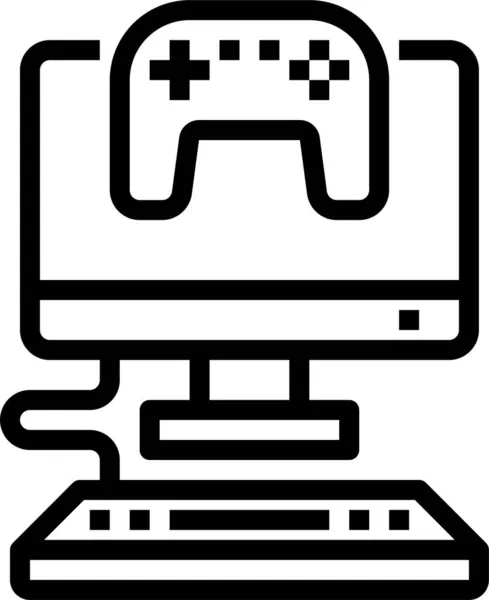 Bilgisayar Denetleyici Oyun Simgesi — Stok Vektör
