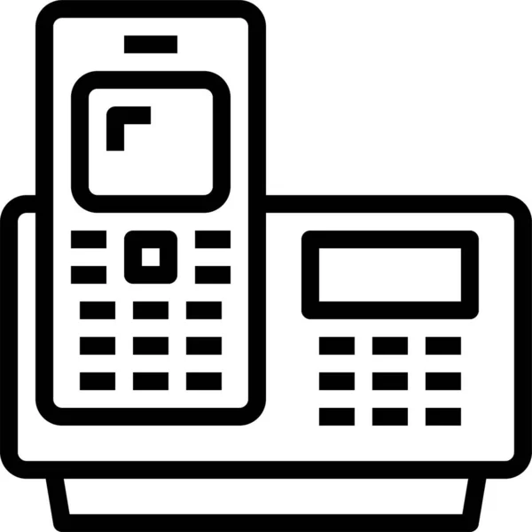 Kommunikation Samtale Mobil Ikon Elektronisk Udstyr Apparater Kategori – Stock-vektor