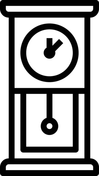 Значок Бізнес Годинника Нагадування Стилі Контур — стоковий вектор
