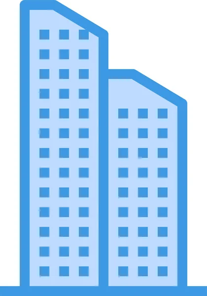 Edifício Arranha Céus Ícone Torre — Vetor de Stock