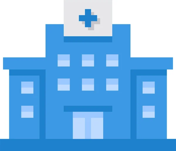Hospital Building Architecture Icon — Stock Vector