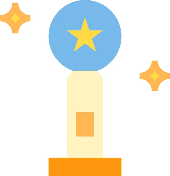 Award Medal Trophy Icon Flat Style — Stock Vector